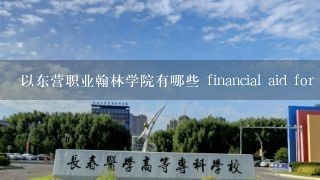 以东营职业翰林学院有哪些 financial aid for undergraduate students?