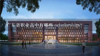 广东省职业高中有哪些 scholarships?